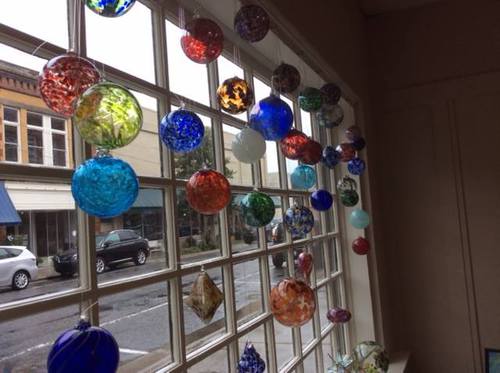 Witch ball on display